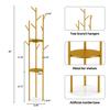 Heavy Duty Marble Coat Rack Stand Gold Metal Tall Clothes Rail Hanger for Bedroom Office Hall