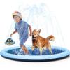 Kids Summer Outdoor Water Toy-Anti-Slip Thick Dog Splash Pad Sprinkler Pool Fun Backyard Fountain Play Mat Perfect Children Gift