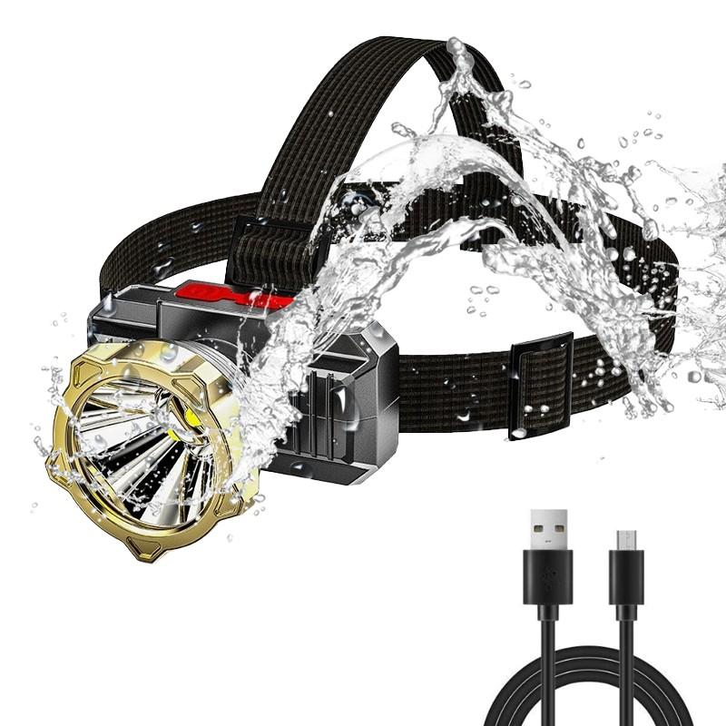 35000LM High Power LED Headlamp USB Rechargeable Headlight Built-In Battery Head Lamp Waterproof Head Torch Head Light