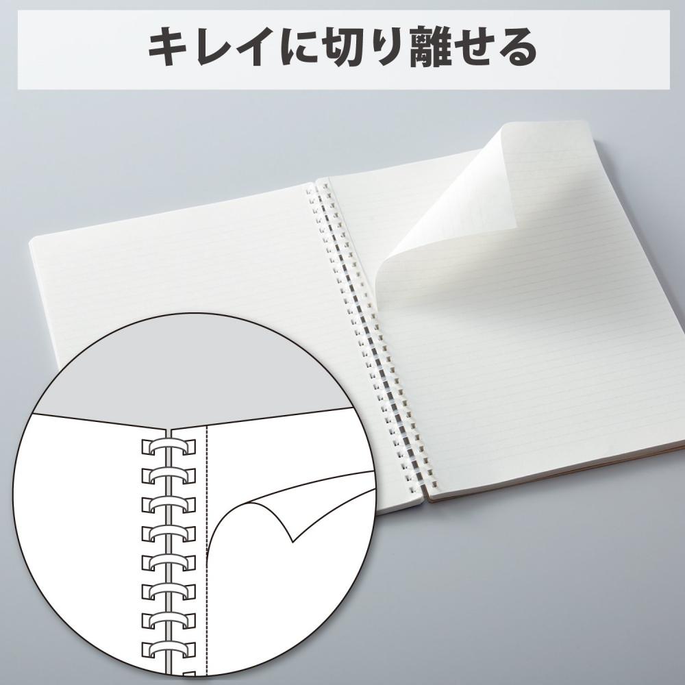 KOKUYO Note Soft Ring Notebook Natural 80 Sheets Semi-B5 A-lined Brown S-SV608A-S