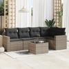 VidaXL Garden Lounge Set 6 Pcs with Grey Cushions Wicker 3218930