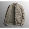 New Plus Size Down Cotton Coat for Men with Baseball Collar Business Casual Thickened Casual Cotton Coat