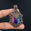Rainbow Solar Quartz 999 Copper Wire Wrapped Pendant, Handmade Gemstone Pendant Jewelry, Gifts For Wife Brand New Pendant
