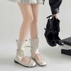 Popular Black High-end Platform Boots Women's 2025 New Summer Skirt Versatile Ballet Style Heightening Short Boots