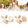 Wedding Guest Book Wooden Unique with 100pcs Hearts Wedding Guest Book Drop Box for Wedding Receptio