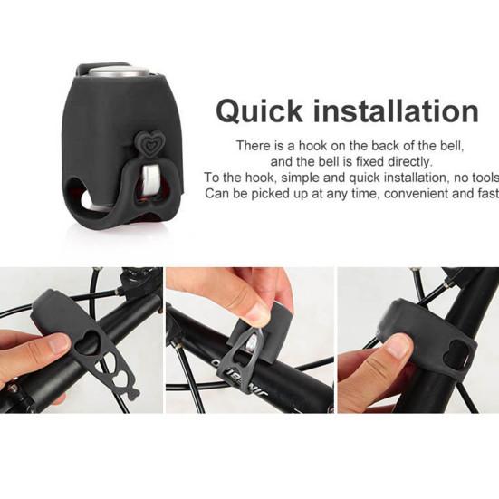 Bike Horn High Decibel Compact Size Waterproof Simple Installation Bicycle Handlebar Bell Replacement Parts