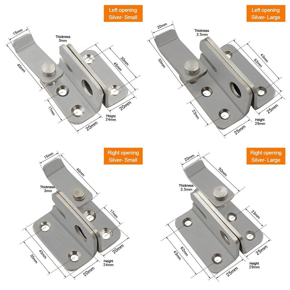 Anti-theft Sliding Door Lock Bolts Padlock Clasp Gate Safety Lock Useful Door Latch Home Hardware