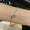 Elegant Green-Eyed Snake Bracelet for Women - Fashionable, Light Luxury, Adjustable, 2024 New Style