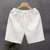 Simple and Versatile White Shorts Men's Summer Wear Solid Color Five-point Sports Pants for Men's Loose Beach Pants