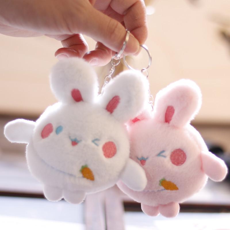 Cute Little Rabbit Pendant Doll Plush Toy Mini Doll Schoolbag Hanging Decoration Keychain Claw Machine Doll