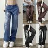 Vintage Straight Wide Leg Jeans Women Y2K Harajuku Casual Hip Hop Pants