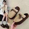 Mao Mao Slippers Women's Wear 2025 Autumn and Winter New Internet Celebrity Super Fire Lamb Wool Ins Tide Thick Bottom Home Cotton Mop