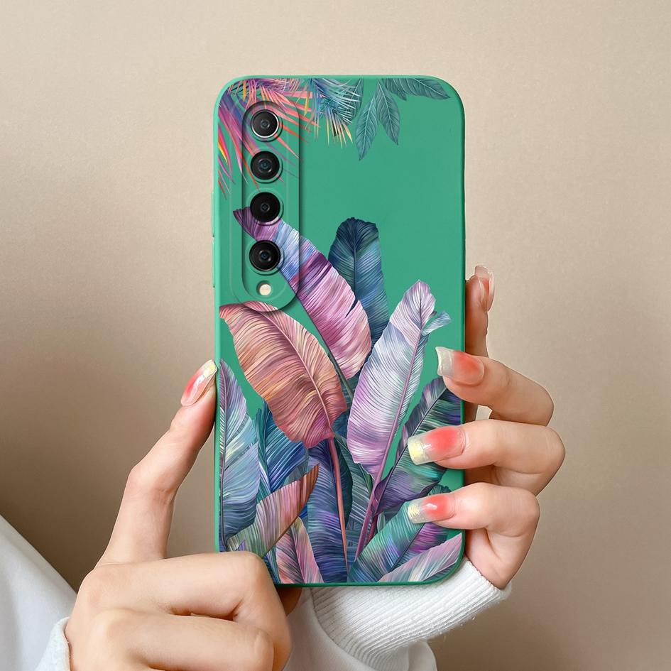 For Xiaomi Mi 10 11 Lite NE 10i 10T 11T 11X Pro Phone Case Cover Small Floral Pattern Shockproof Liquid Soft Silicone Anti Slip For Xiaomi Shell Capas