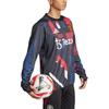 Adidas MUFC Pre Warm Top Comfortable Crew Neck Long Sleeve Football Shirt Men Tops Black Red Han-Jade-White JD7145