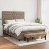 3136841 vidaXL Divan Bed with Mattress Taupe 140x200 Cm Fabric