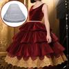 Lace Lolita Petticoat 3 Hoops Cosplay Crinoline Underskirt Bride Wedding Dress Lining  Ball Gown