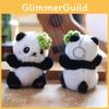 Plush Toy Panda Keychain Lightweight Filling School Travel Backpack Decoration