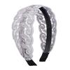 Elegant White Lace Hairpin Headband: Wide Fashion Headdress for a Chic Look