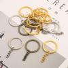 10Pcs Key Chain Key Ring Long Round Split Keyrings Keychain Jewelry Making