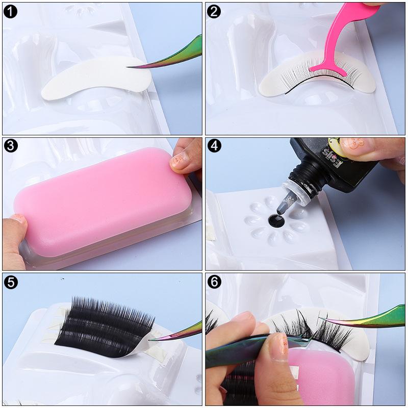 Original Design False Eyelashes Training False Face Model Practice Tray Beginner Plastic Model