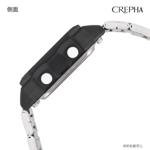 Klefer Men's Digital Waterproof Watch with Metal Band, Silver, TS-D306-BK