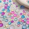 Colorful Mermaid Bubble Bead Nail Accessories Flat Candy Colored Semi-Circular Mermaid Diamond Macaron Nail Decoration