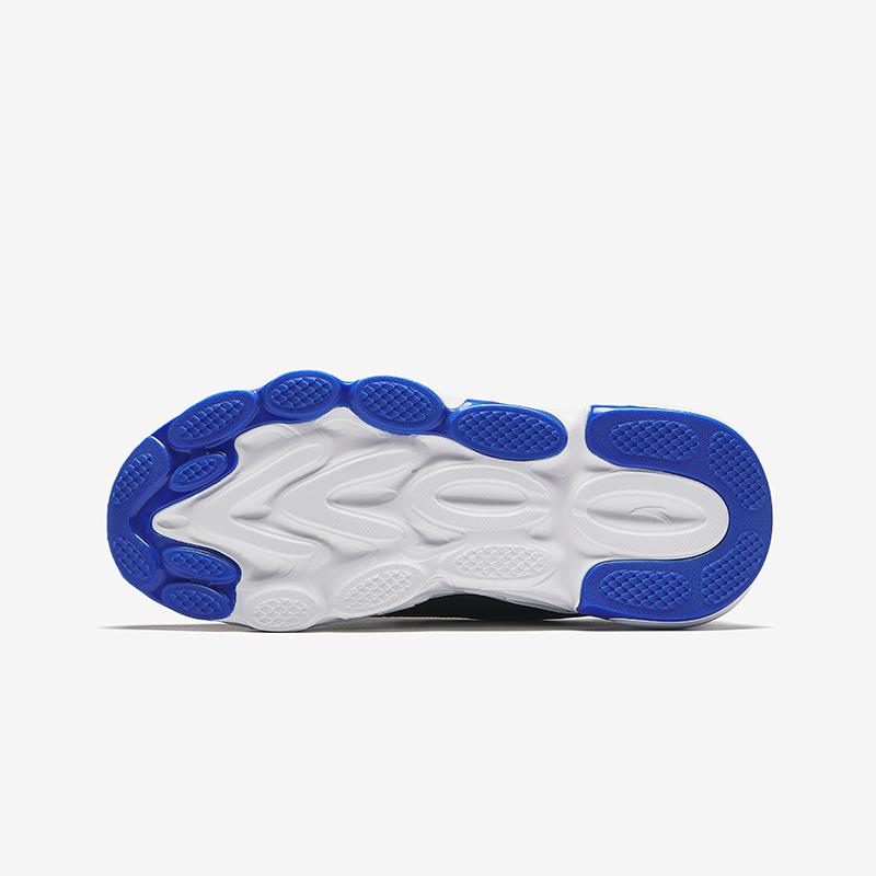 Anta Kids Synthetic Leather Fabric Trendy Lightweight Shock Absorbing Low Top Running Shoes Kids Sneaker Black Blue Green A12435523N-2