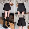 2024 Women's High Waist Black A-Line Skirt: Irregular, Hip-Slimming, Short Skirt for Autumn/Winter