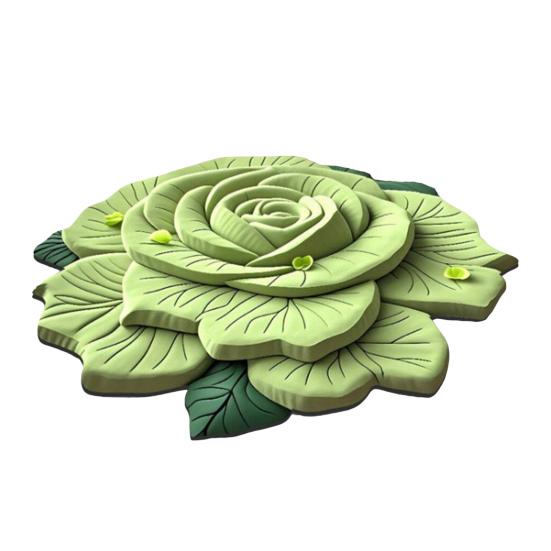 Floral Floor Mat Realistic 3D Visual Effect Flower Carpet Absorbent Floor