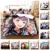 3D Cartoon Anime Bedding Set Cartoon Beauty Quilt and Pillowcase 2/3 Pieces AU140 * 210 Full Size Luxury Washable Home Textile
