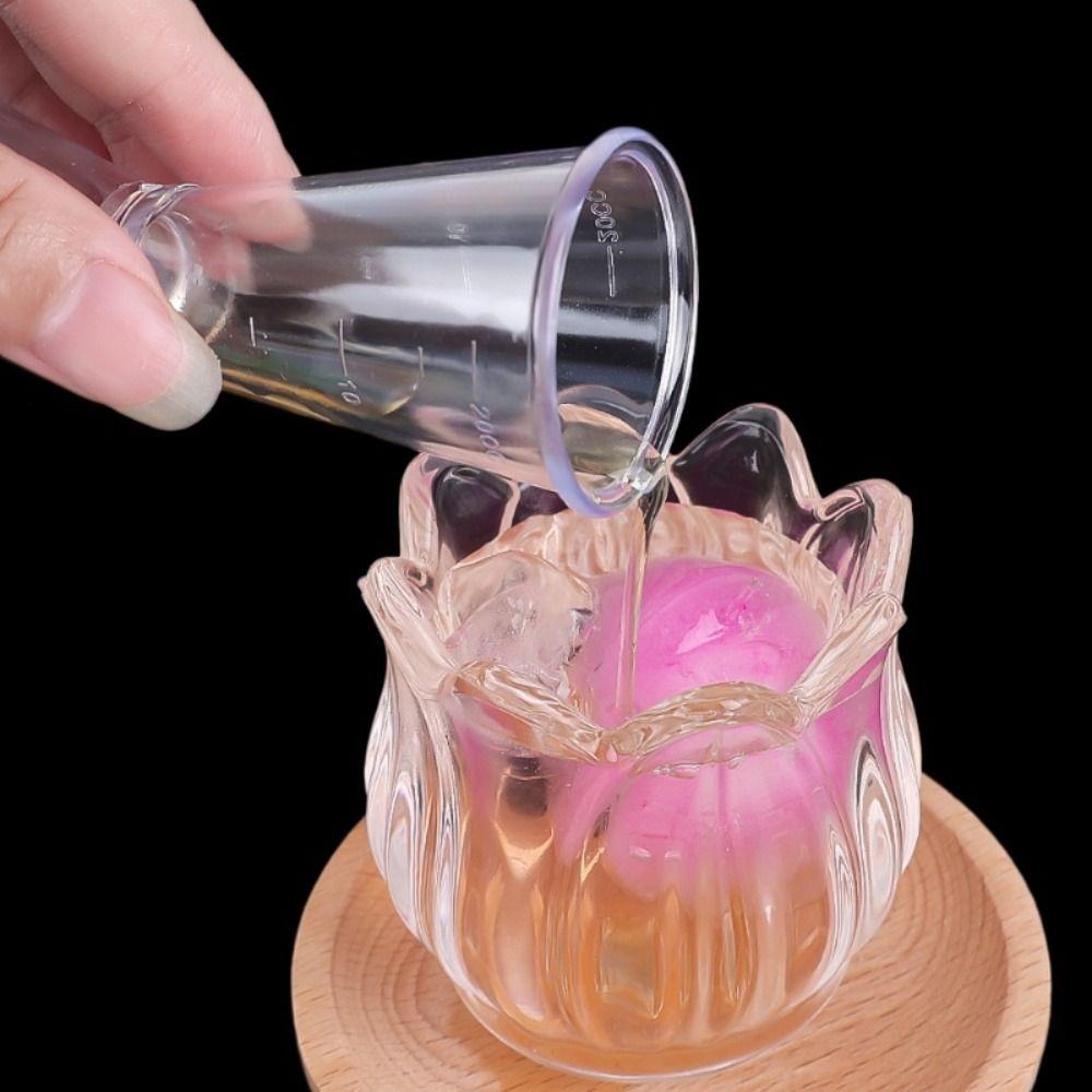 Transparent Plastic Corrugated Cup 25/50/100/250/500ml Measuring Jugs Seasoning Measuring Cup
