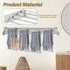 Stainless Steel Laundry Drying Rack Invisible Wall Mounted Folding Clothes Hanger Easy To Use Retractable Drying Rack for Home