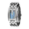 Technology Binary Watch Men's Women Stainless Steel Date Digital LED Bracelet Sport Watches