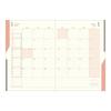 Midori Double Schedule Planner, 2026, B6, Monthly, Limited Edition, Bookmark Included, Money, Pink, 22385006 (Starts October 2025)