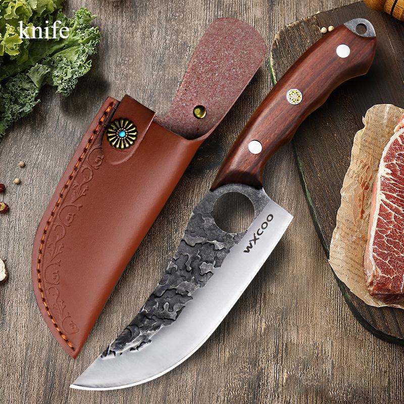High Hardness Kitchen Knife Forged Stainless Steel Boning Knife A Sharp Slicing Knife for Slaughtering Meat