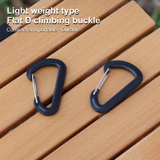 10Pcs Climbing Carabiner Heavy Duty Lightweight Portable Outdoor Hiking Camping Backpacking D-shaped Ring Buckle Snap Hook Clip