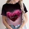 Summer Round Neck 3D Print Top Fashionable Casual Short Sleeved Women's T-shirts