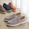 Fashion Men Flat Loafers Frosted Suede Flat Shoes Comfortable Non Slip Fashion Loafers Lightweight Trendy Outdoor Casual Shoes 2025