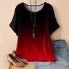 XL-7XL Plus Size Women's Casual Sports Loose Round Neck Short Sleeved T-shirt Top