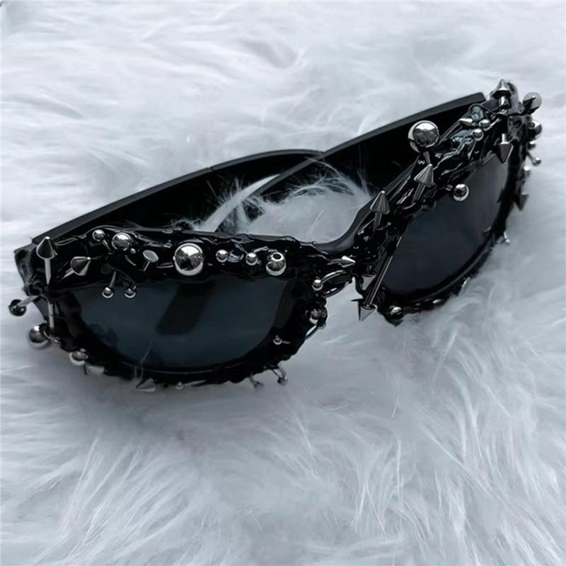 Trendy Fashionable Punk Vinyl Glasses For Men And Women Unique Style Retro Black Eyewear Stylish Glasses For Daily Wear And Special Occasions