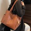 Stylish, Simple and Casual Large-capacity Shoulder Bag, Spring New Soft-faced College Student Commuting Tote Bag