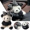 NEW Car Cute Plush Panda Clutch Decoration Car Wiper Auto Signal Accessories Switch Panda Interior Turn Bowknot Ornaments L2O3