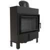 Steel Fireplace KRATKI LUCY SLIM 10 kW Ø 160 Black Thermotec