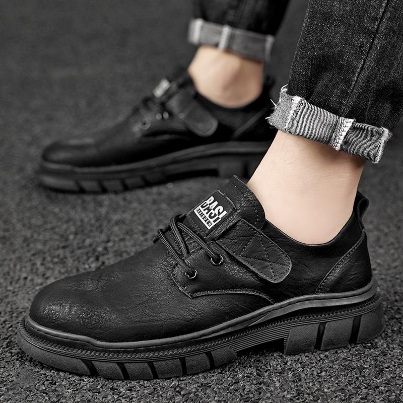 Men's Casual Shoes British Style Business Shoes Wear-resistant Thick Bottom Outdoor Breathable Oxford Shoes All-match Dress Shoe