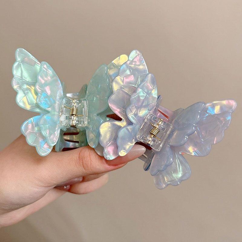 Сказочные красочные бабочки, заколки для волос, сладкие ацетатные заколки-крабы, заколки для волос, головные уборы для женщин и девочек, французские аксессуары для волос