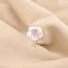 Круглый Натуральный Розовый Халцедон Серебро 925 пробы Подарок Сестрам Кольцо Вечности Ювелирные Изделия RR-51-18
