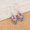 Natural Morganite Gemstone 925 Sterling Silver Jewelry Drop/Dangle Earrings1.9" EE-85-11