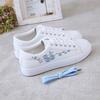 Spring Fashion Breathble Vulcanized Shoes Women Sneakers Pu Leather Platform Shoes Women Lace Up Casual Shoes White