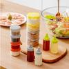 4Pcs Plastic Sauce Squeeze Bottle Mini Seasoning Box Salad Dressing Containers Outdoor Portable Barbecue Spice Jar Kitchen Tool