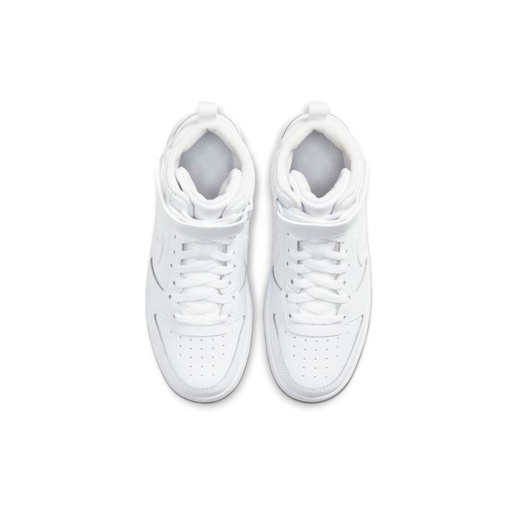 Nike Court Borough Mid 2 GS Triple White Kids Sneakers CD7782-100